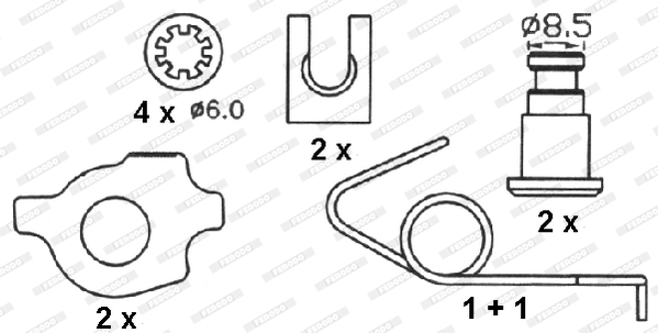 Ferodo Remschoen set FSB187