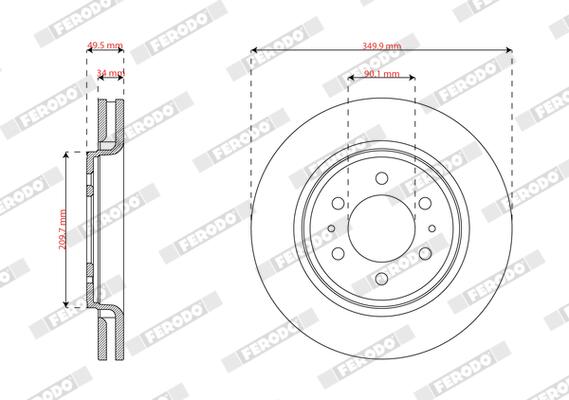Ferodo Remschijf DDF2363C-1