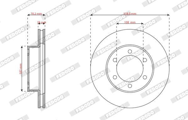 Ferodo Remschijf DDF2435