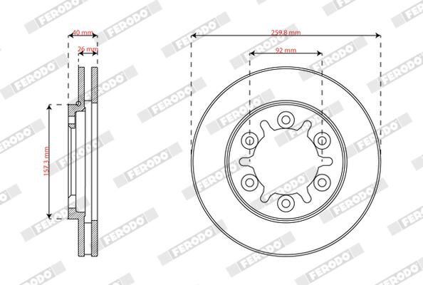 Ferodo Remschijf DDF2568