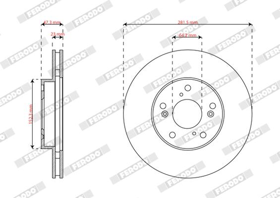 Ferodo Remschijf DDF2574