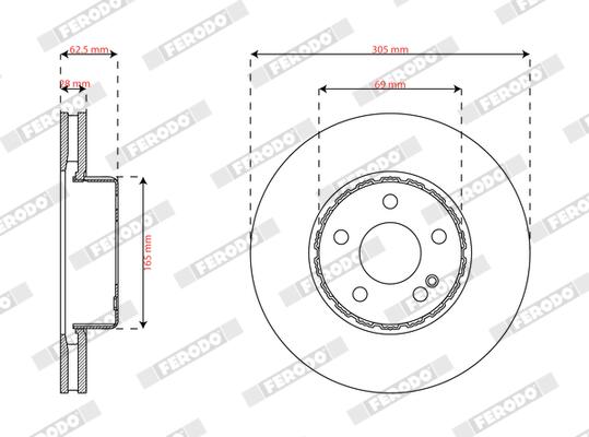 Ferodo Remschijf DDF2629VC-1