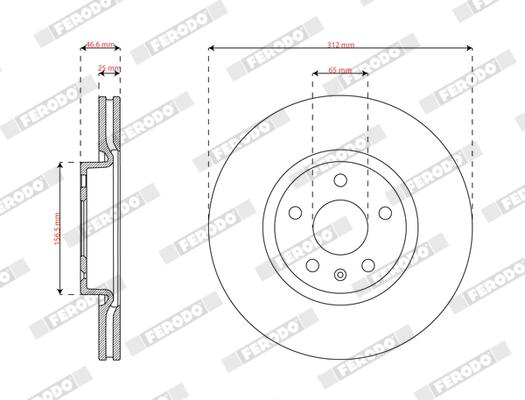 Ferodo Remschijf DDF2702C