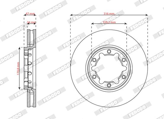 Ferodo Remschijf DDF2755