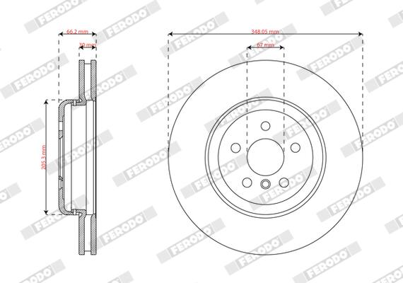 Ferodo Remschijf DDF2862VC-1