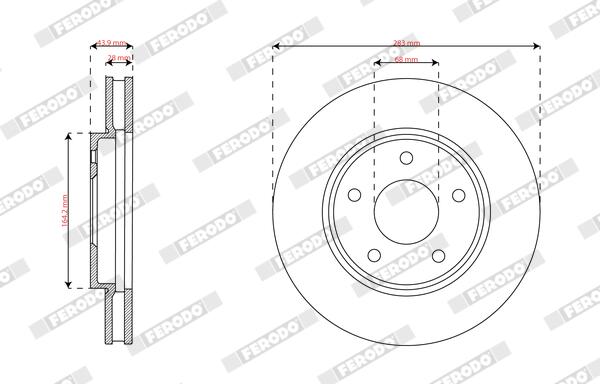 Ferodo Remschijf DDF2908C