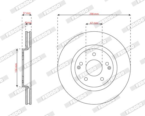 Ferodo Remschijf DDF2916C