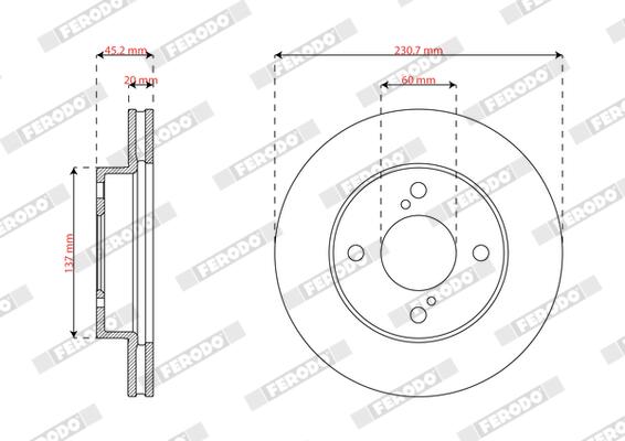 Ferodo Remschijf DDF2968C