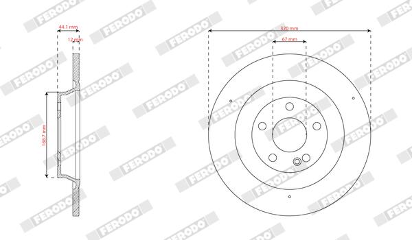 Ferodo Remschijf DDF3002C