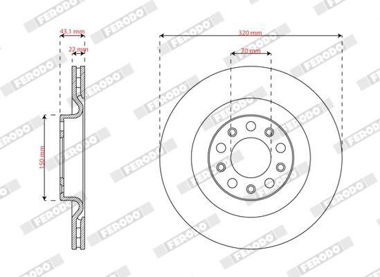 Ferodo Remschijf DDF3038C