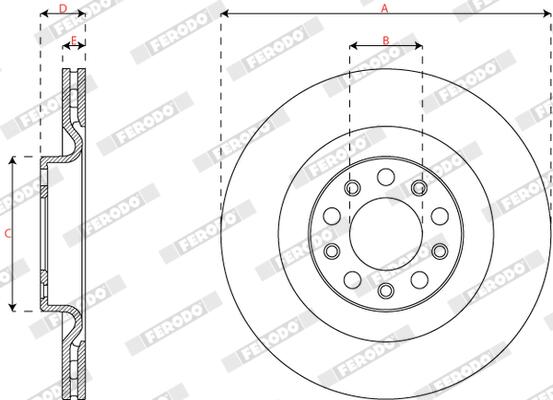 Ferodo Remschijf DDF3038C