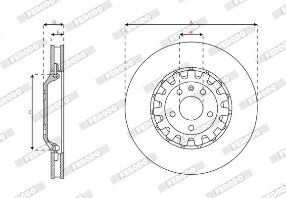 Ferodo Remschijf DDF3048VC-1