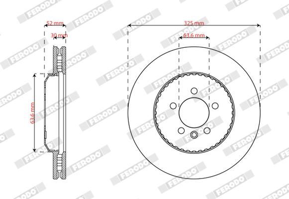 Ferodo Remschijf DDF3078VC-1