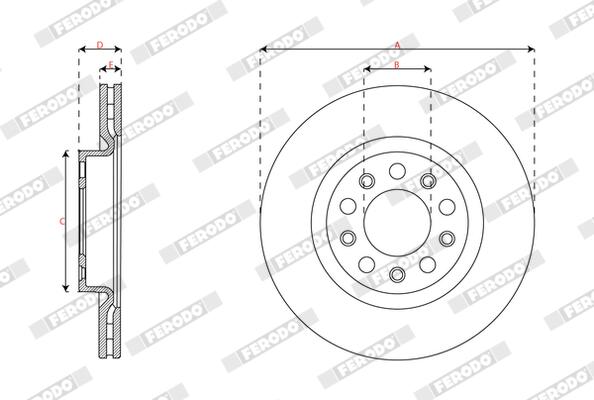 Ferodo Remschijf DDF3085C