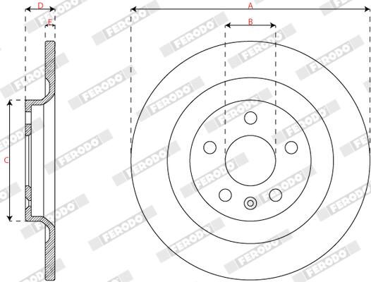 Ferodo Remschijf DDF3088C