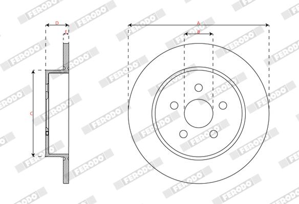 Ferodo Remschijf DDF3096C