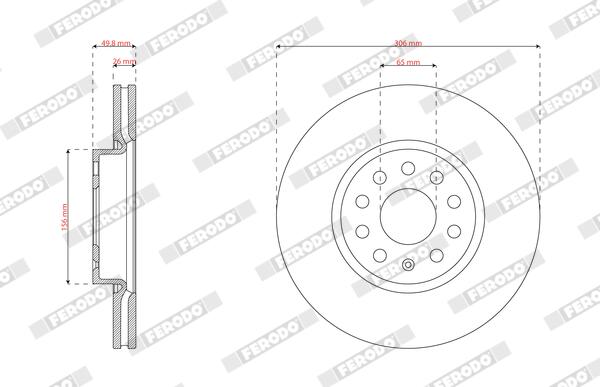 Ferodo Remschijf DDF3121C