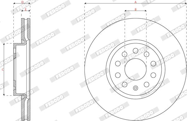 Ferodo Remschijf DDF3121C
