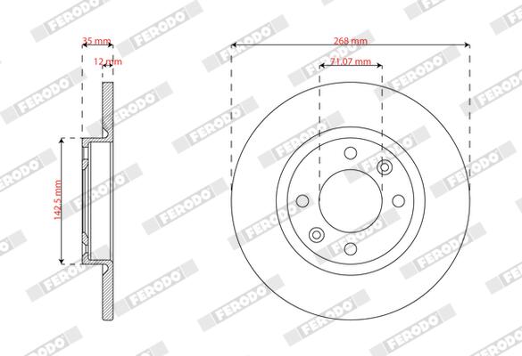 Ferodo Remschijf DDF3167C