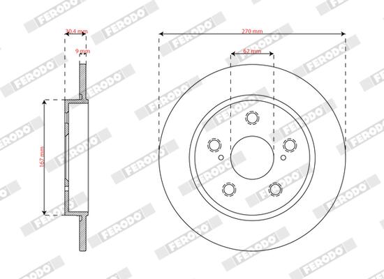 Ferodo Remschijf DDF3174C