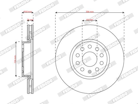 Ferodo Remschijf DDF3182C