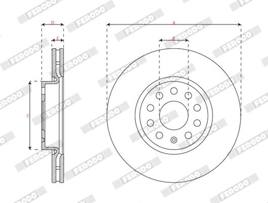 Ferodo Remschijf DDF3182C