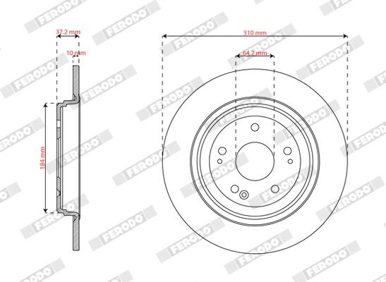 Ferodo Remschijf DDF3189C