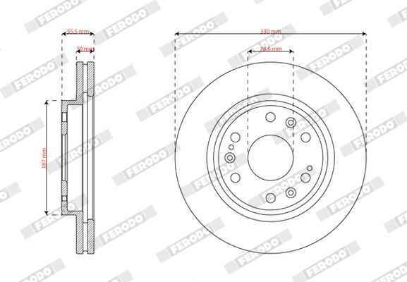 Ferodo Remschijf DDF3195-1