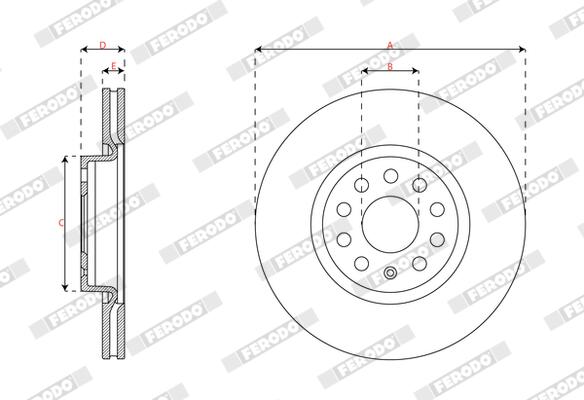 Ferodo Remschijf DDF3245C
