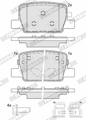 Remblokkenset, schijfrem Ferodo FDB5635