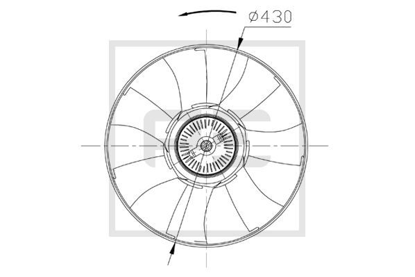 Pe Automotive Ventilatorwiel-motorkoeling 010.337-00A