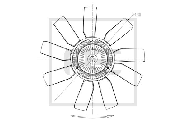 Ventilatorwiel-motorkoeling Pe Automotive 010.338-00A