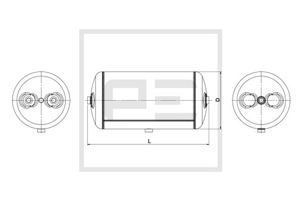 Pe Automotive Luchtreservoir, pneumatisch systeem 016.224-80A