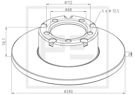 Remschijven Pe Automotive 016.285-00A