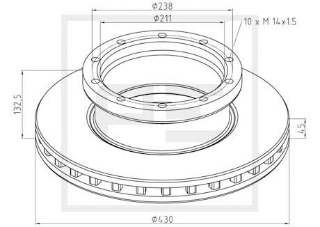 Remschijven Pe Automotive 016.677-00A