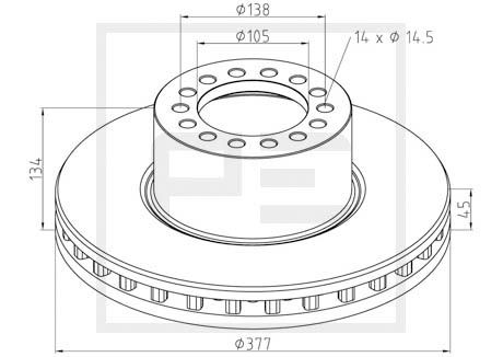 Remschijven Pe Automotive 016.665-00A