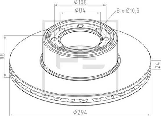 Remschijven Pe Automotive 026.674-10A