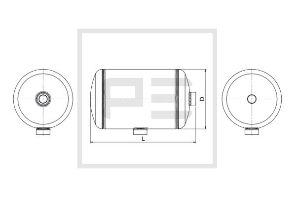 Pe Automotive Luchtreservoir, pneumatisch systeem 036.351-80A