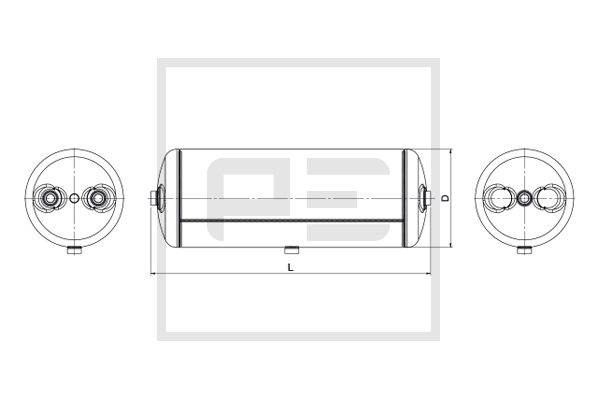 Luchtreservoir, pneumatisch systeem Pe Automotive 036.359-80A