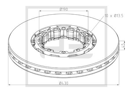 Remschijven Pe Automotive 066.254-10A