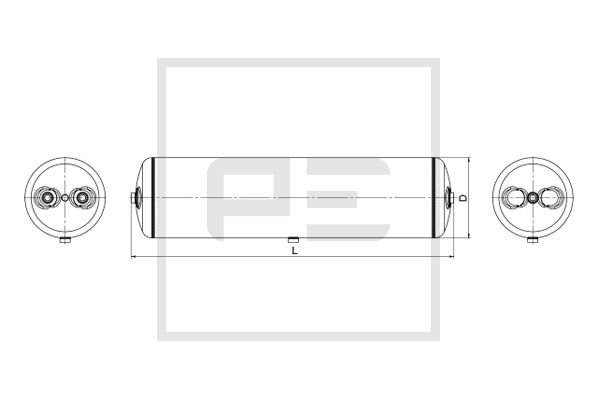 Luchtreservoir, pneumatisch systeem Pe Automotive 076.454-80A