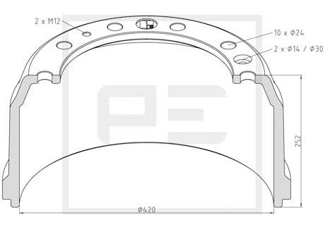 Remtrommel Pe Automotive 106.084-00A