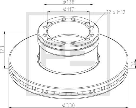 Remschijven Pe Automotive 106.206-00A