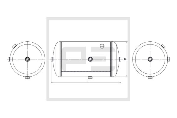 Pe Automotive Luchtreservoir, pneumatisch systeem 106.514-80A