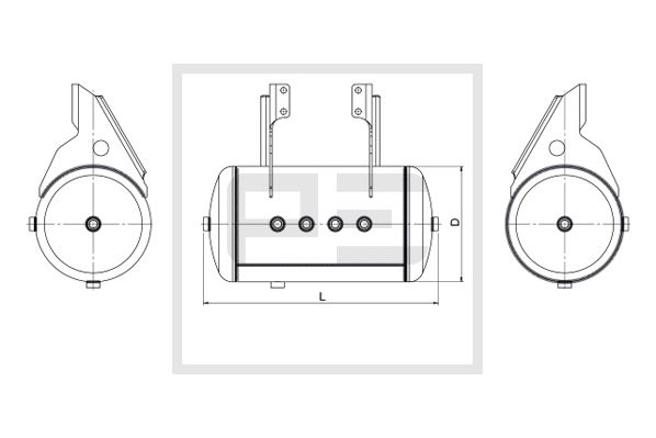 Pe Automotive Luchtreservoir, pneumatisch systeem 106.518-80A