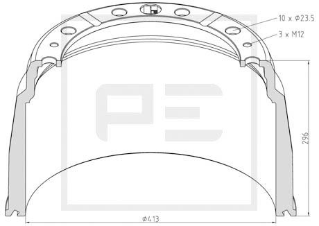 Remtrommel Pe Automotive 126.007-00A