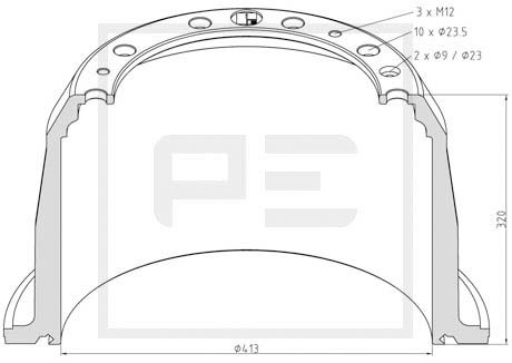 Remtrommel Pe Automotive 126.092-00A