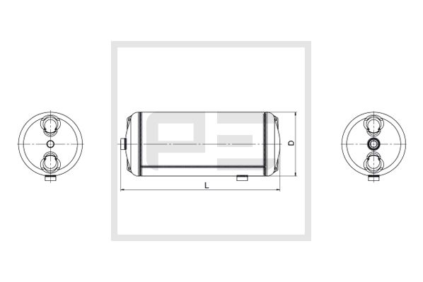 Pe Automotive Luchtreservoir, pneumatisch systeem 126.240-80A