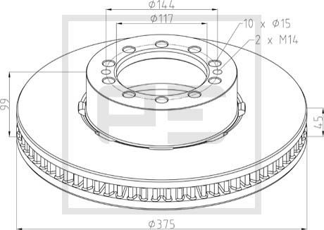 Remschijven Pe Automotive 256.042-00A