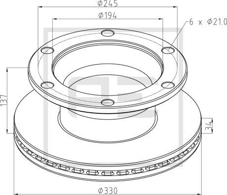 Remschijven Pe Automotive 256.054-00A